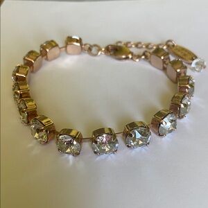 Divana Handmaid Gold Colour Bracelet with Swarovski Crystals